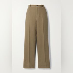 THE ROW Gustavo brushed wool-blend straight-leg pants